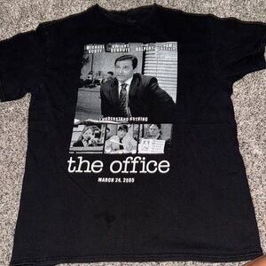 Black and White Short Sleeve Tee The Office​